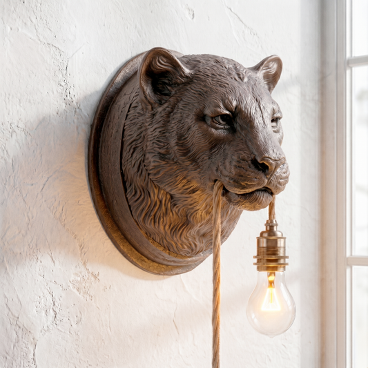 Lampada Leonessa Sandalo 30% Fibre di Legno