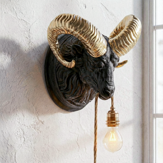 Lampada Ariete Nero/Oro