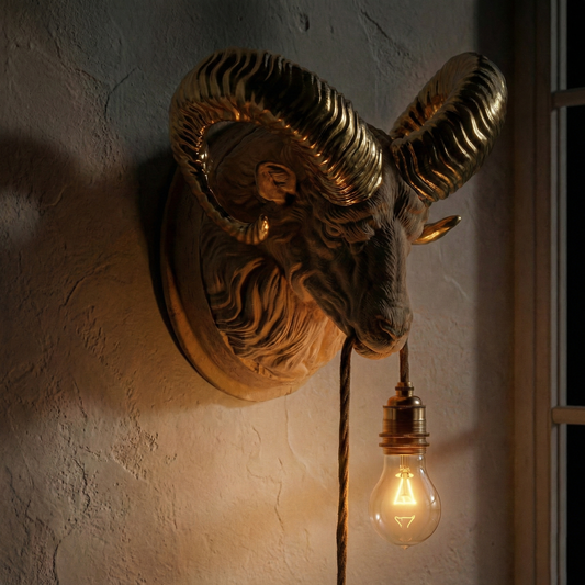 Lampada Ariete Rovere/Oro 30% Fibre di Legno