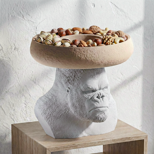 Porta-Snack Gorilla Travertino/Rovere 30% Fibre di Legno