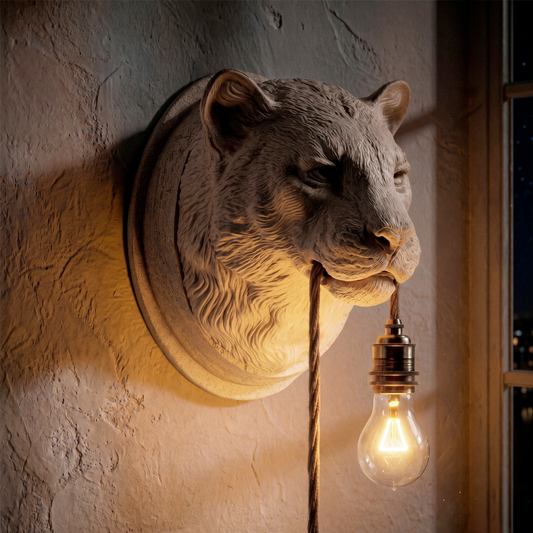 Lampada Leonessa Travertino