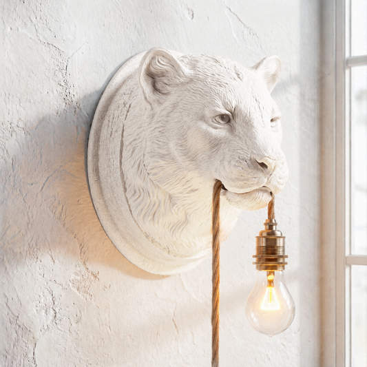 Lampada Leonessa Travertino